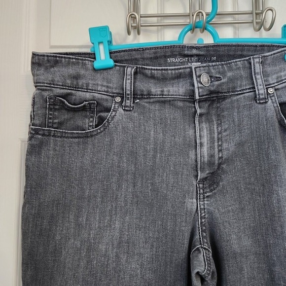 Chico's Straight Leg Jeans Charcoal Wash Size 2 US Size 12 Regular F38 - Picture 4 of 6